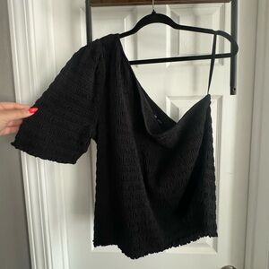 GAP Black One Shoulder Top Size XXL